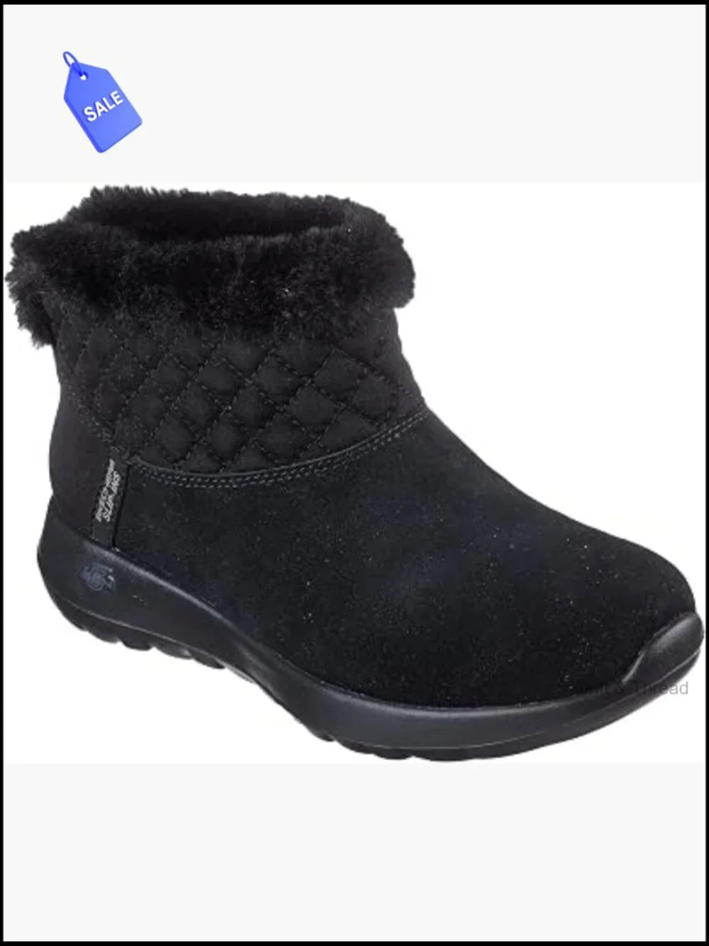 Cozy Quilted Suede Ankle Booties with Memory Foam, Slip-On Winter Boots